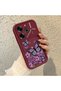Tecno Pova 6 Compatible Case Camera Protector Claret Red Silicone Couple Phone Case Butterfly Pattern - 3