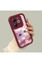 Infinix Smart 8/8 Pro Compatible Case Camera Protector Burgundy Silicone Couple Phone Case Cat Pattern - 2