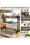 Over Sink Dish Drying Rack, 2 Tier Large Capacity Expandable Multifunctional Kitchen Counter Organizer - 7