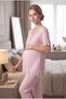 Women's Powder Lace New Season 2-Piece Maternity Pajama Set with Breastfeeding Feature - 2