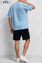 Bklyn Printed Cotton Fabric Men's T-Shirt-Shorts Set - 4