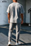 Trust Issue Printed Oversize T-Shirt & Gray Pants Tracksuit Set - 2