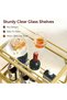 FFD Gold 3-Tier Rolling Bar Cart with Glass Shelves - Mobile Serving Trolley for Kitchen, Dining Room, Coffee Station & Home Bar - 3