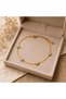 Elegant Minimal Stone Detailed Gold Color 316L Stainless Steel Women's Anklet – Water Resistant for Daily and Special Occasions - 2