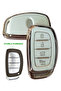 Hyundai Tucson Bayon Elantra Compatible Smart Remote Key Case Cover Auto Keychain with 4 Buttons