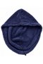 Midnight Blue Welsoft Soft Buttoned Hair Cap - 3