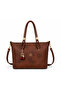 Women's Shoulder Bag Crossbody Strap Premium Soft Textured Raven Large Volume 4 Compartments 40X27X10 cm