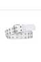 Eyelet Unisex Gothic White Belt - 2