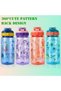 Kids Water Bottles With Straw, 600ml Toddler Drinks Bottle for School, Leakproof Children's Bottle BPA free Tritan Sport Bottle for Girls Boys (Green-dinosaur) - 6
