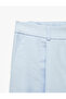 Viscose Fabric Wide Leg Palazzo Trousers with Pockets and Pleated Detail - 3