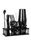 23-Piece Boston Cocktail Shaker Bar Set Gunmetal Plated Bartender Kit Cocktail Shaker Set Black Cocktail Kit with Mixology Bartender Kit Bar Accessories Bartending Kit Cocktail Set With Shaker - 2