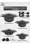 Life Smile 12-Piece Granite Cookware Set with Lids, Kitchen Tools & Silicone Gloves | Induction Compatible | 20cm (2.6L), 24cm (4.4L), 28cm (7.1L) Soup Pots & 26cm (3.6L) Shallow Pot - 3