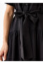 SOLID MIDI SHIRT DRESS - 7
