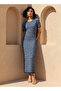 STRIPE PATTERN KNIT DRESS