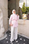 Pink Front Detailed Waist Tie Shirt - 3