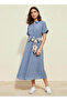 SIDE TIE DETAIL SHIRT DRESS