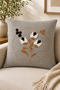 Decorative Punch Throw Pillow Cover Linen Fabric with Hidden Zipper 43X43