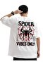 Spider Vibes Printed Oversize Crew Neck Summer T-Shirt