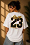 Unisex Oversize Chicago 23 Back Printed Premium T-Shirt 100% Cotton Crew Neck T-Shirt