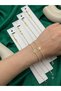 Steel Letter Bracelet with Stones Gold R