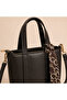 Brown Scarf Detailed Double Handle Women's Hand and Shoulder Bag - 2