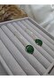 Gold Color Emerald Green Enamel Round Plate Wire Hook Dangle Stylish Women's Earrings