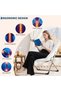 Folding reclining armchair with comfortable cushion and metal frame, suitable for indoor and outdoor use, in living rooms, studies, bedrooms and gardens (White) - 4