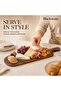 Acacia Wood Serving Board with Handle 49.5 × 12 cm, Oblong Charcuterie and Cheese Platter for Bread, Pastries and Appetisers - 5