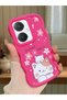 Vivo Y27 Compatible Case Camera Protector Red Silicone Couple Phone Case Cat Pattern