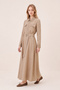 Beige Dress with Zippered Belted Pocket 0552 - 2