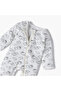 Cloud Print Sleepsuit with Long Sleeves and Zip Closure - 4