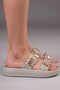 Beige Slippers with Accessory Detail - Soft Sole Casual and Beach Slippers - 4