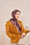 وشاح حرير تويل بنمط بسيط مقاس 90x90 - 4
