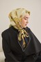 Twill Silk Scarf Shawl Pattern Pastel Green 90X90 - 5