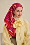 Twill Silk Scarf Bohemian Atlas Pattern Salmon 90X90 - 3