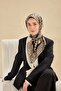Twill Silk Scarf Leopard Beige 90X90