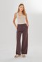 Cotton Linen Trousers with Waist Detail and Slim Fit - 5