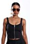 Black Zippered Bustier 17778 - 5