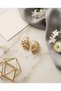 Gold Color Stainless Steel Vintage Seashell Earrings |   Luxury Fan Design Women's Earrings - 4
