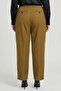 Women Regular Fit Solid Straight Pants, Tan - 4