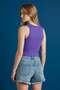 Women's Kaşkorşe Crew Neck Purple Sports Crop Athlete T-Shirt - 2001 - 6