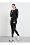 Black Long Sleeves Thumbhole Detail Zip Up Jacket - 2