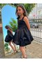 Girl's Black Balloon Skirt Birthday Evening Dress - 8
