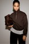 Basic fermuar yakalı sweatshirt - 5