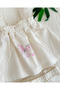 Summer 2-Piece Baby Girl Set with Butterfly Detail Shorts - 3