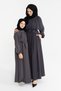 Reglan Sleeve Gathered Children's Dress - Smoked - 2