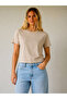T-Shirt Vintage Tee Relaxed Fit Beige T-Shirt- 008C0-0004 - 2
