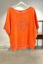 Daisy Sequined Short Sleeve Loose Linen Blouse