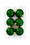 6-Piece Shiny Christmas Tree Ornament Ball 6 cm Plastic Christmas Tree Decoration Ball
