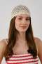 Fine Detailed Mesh Knitted Summer Beanie Y8257 Cream